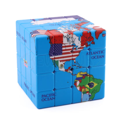 World Map 4x4 Cube (Flags)