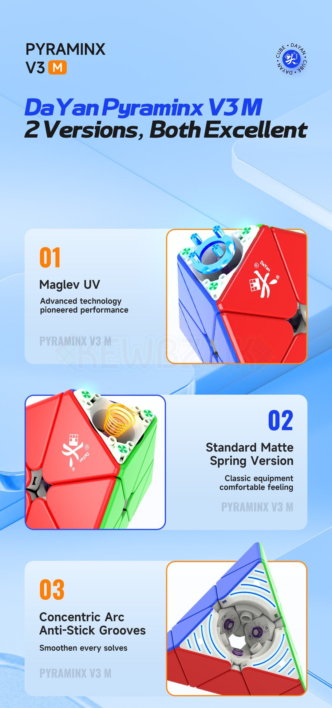 DaYan Pyraminx v3 (Magnetic, Ball-Core)