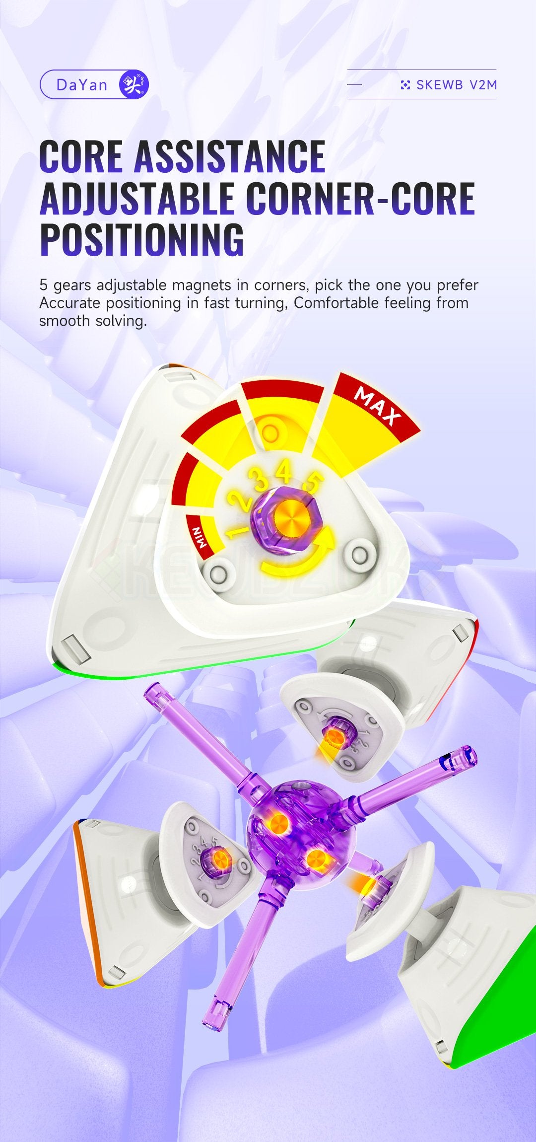 DaYan Skewb V2 (Magnetic, Maglev, UV)