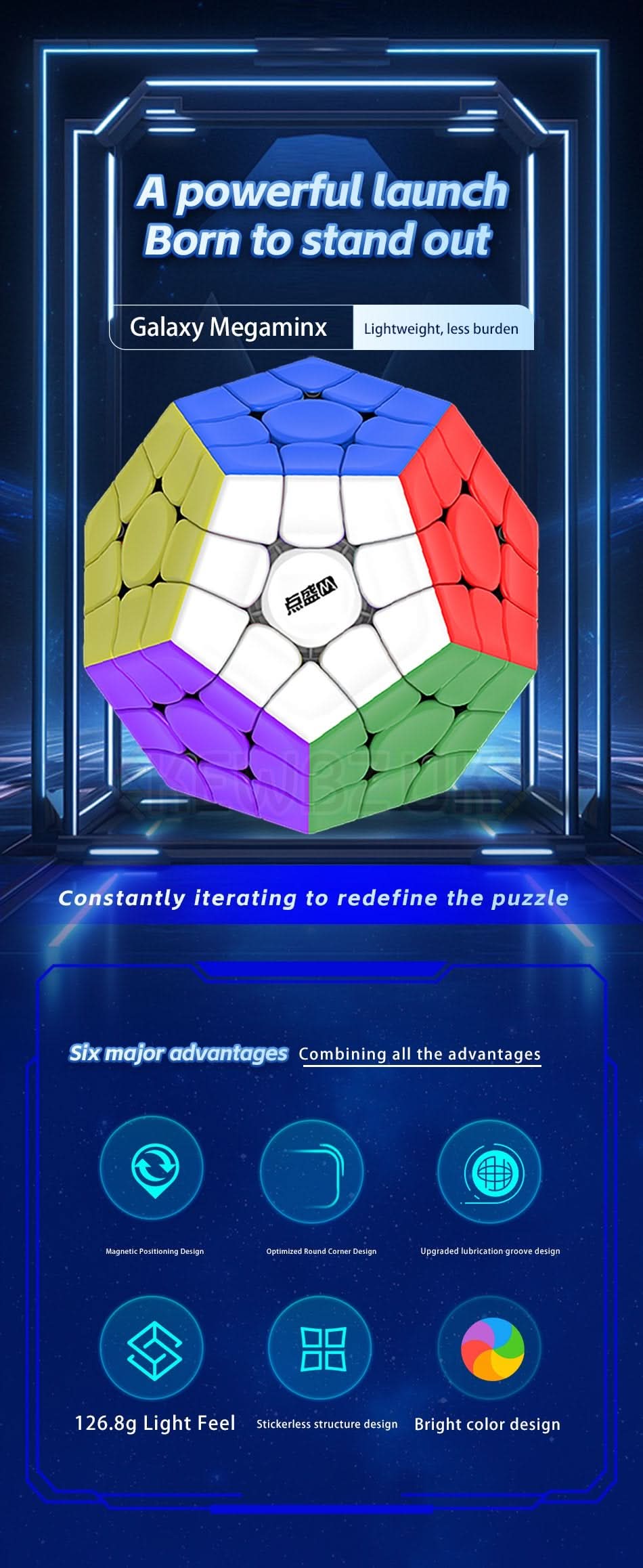 DianSheng Galaxy Megaminx (Magnétique, Ball-Core)