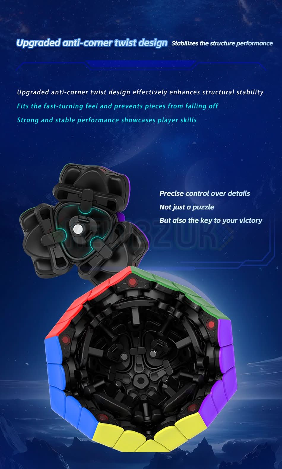 DianSheng Galaxy Megaminx (Magnétique, Ball-Core)