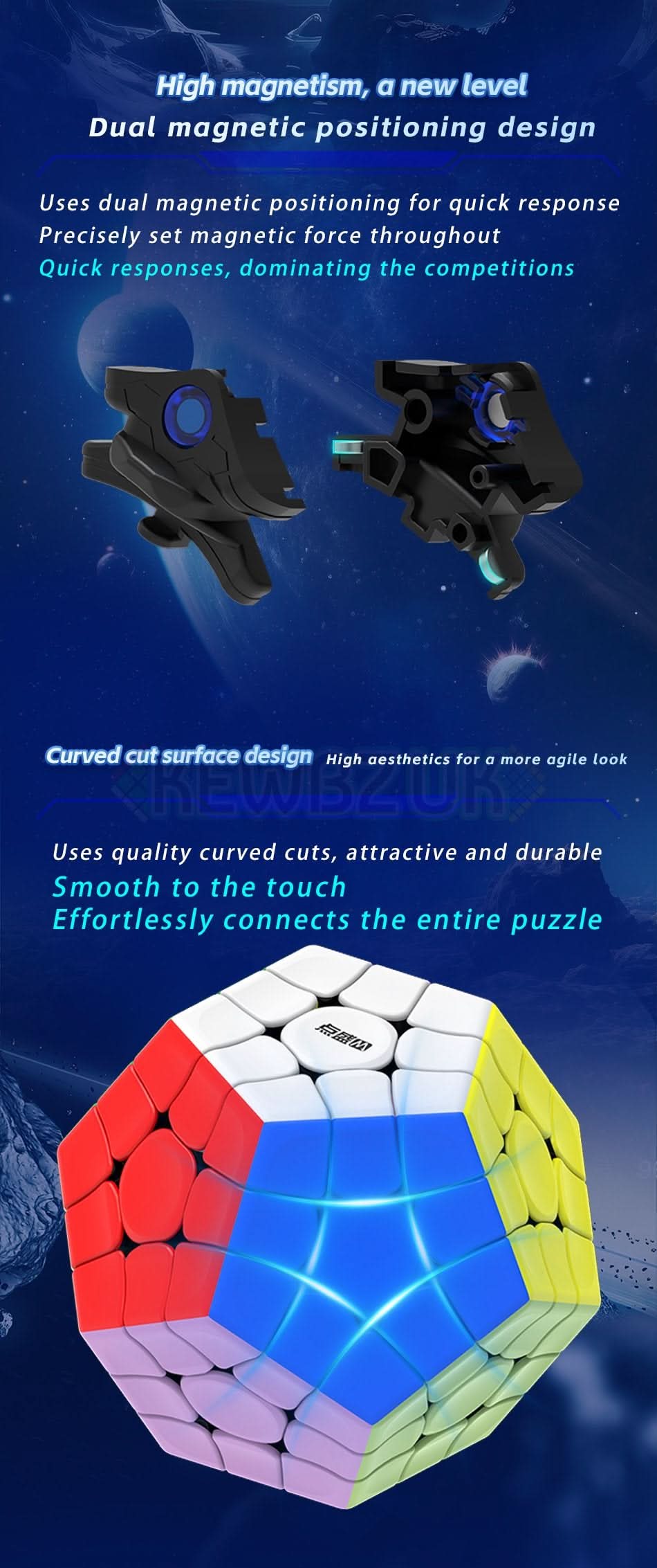 DianSheng Galaxy Megaminx (Magnétique, Ball-Core)