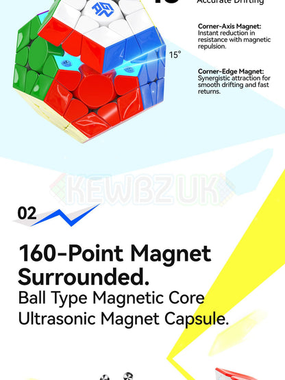 GAN Megaminx V2 (Magnetic, Maglev, UV, Ball-Core)