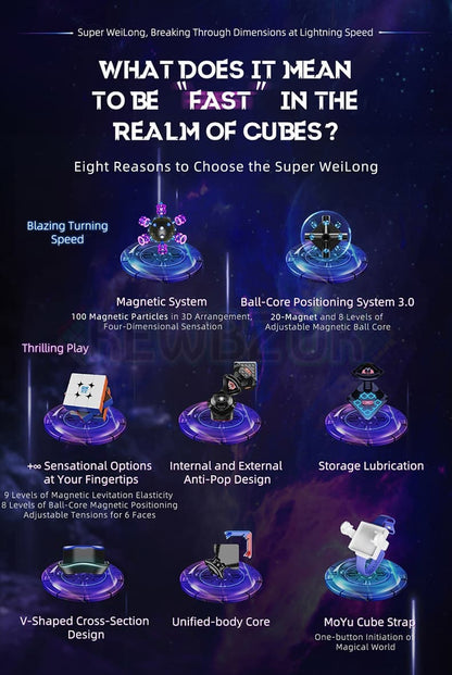 MoYu Super WeiLong (20 aimants, Maglev, UV, Ball-Core)