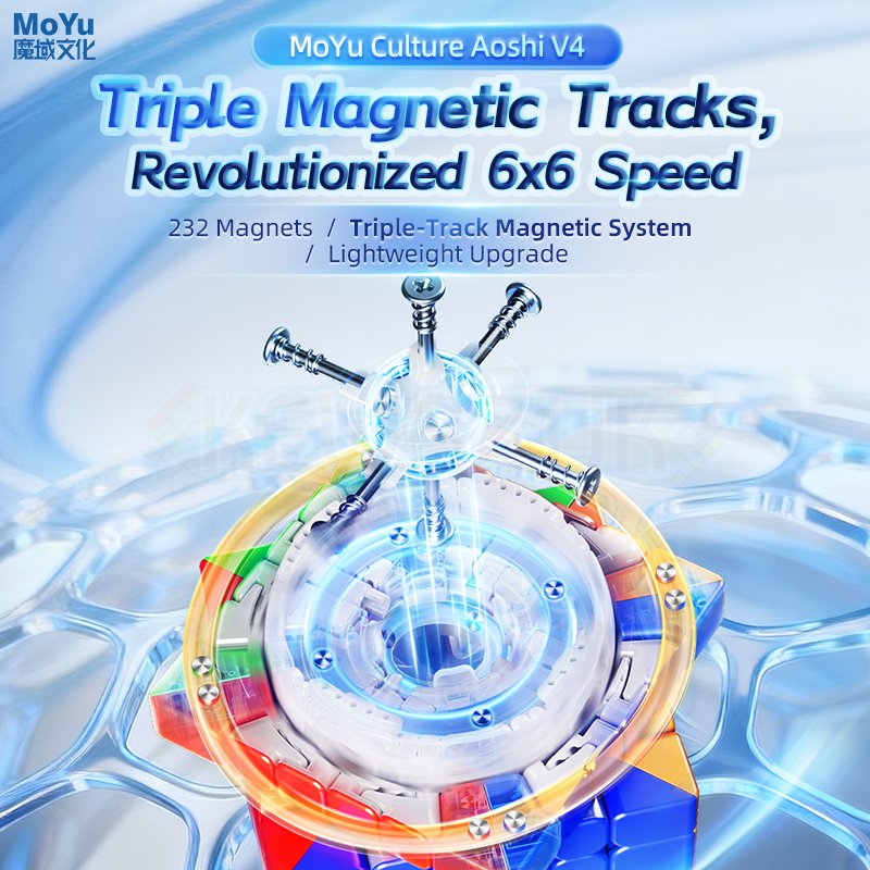 MoYu AoShi V4 6x6 Double Track (Magnetic, Ball-Core)