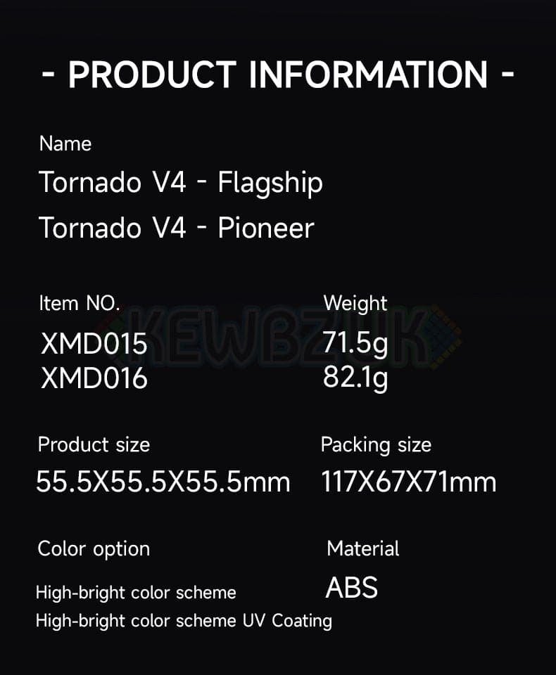 QiYi XMD 3x3 Tornado V4 Flagship (Magnetic, Ball-Core)
