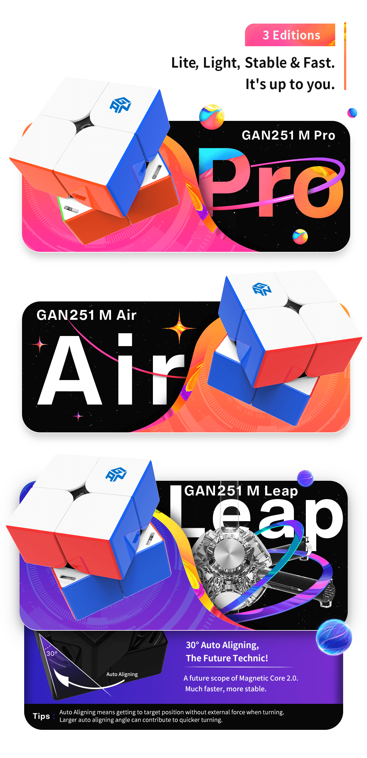 GAN 251 Pro (Magnetic, Ball-Core)